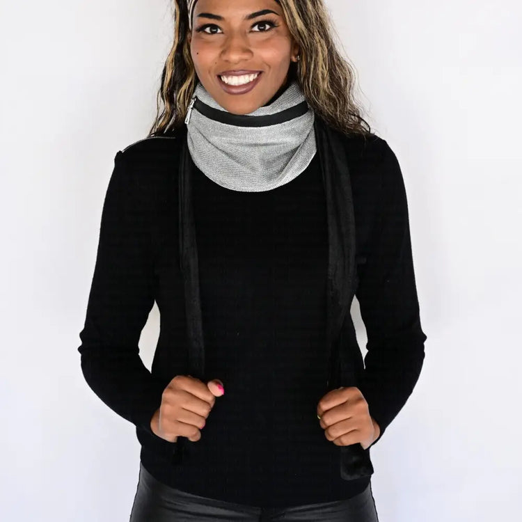 RM’s After Five Scarves in Slinky Silver Lurex Regular