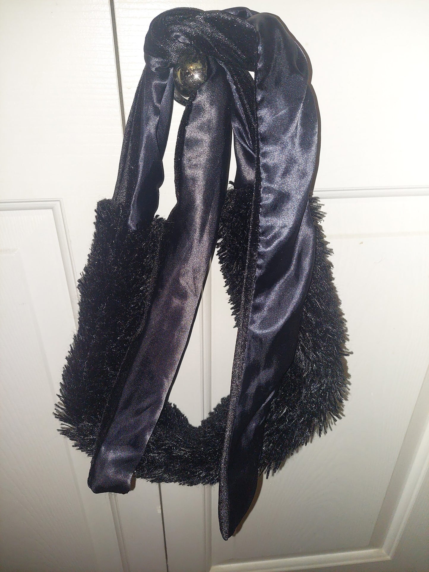 RM’s After Five Scarves in Black Plush Faux Fur