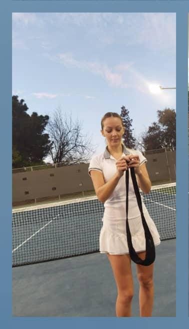 Tennis|Sports Pouch in  Mesh belt and Military Buckle