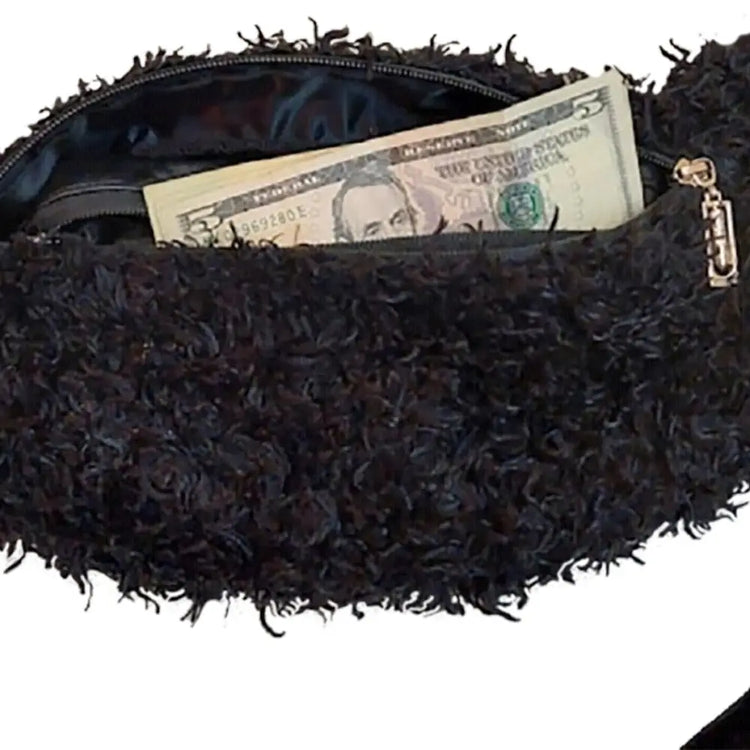 RM’s After Five Scarves in Black Plush Faux Fur