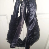 RM’s After Five Scarves in Black Plush Faux Fur