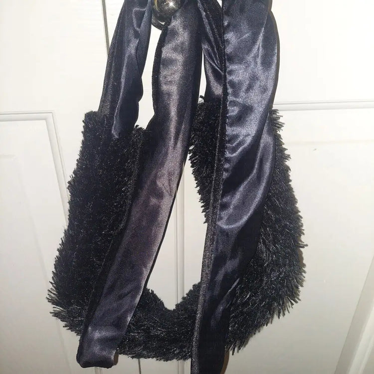 RM’s After Five Scarves in Black Plush Faux Fur