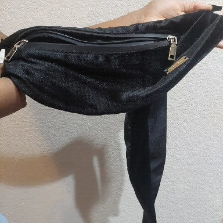 RM’s After FiveBlack Stretch Velvet Scarf