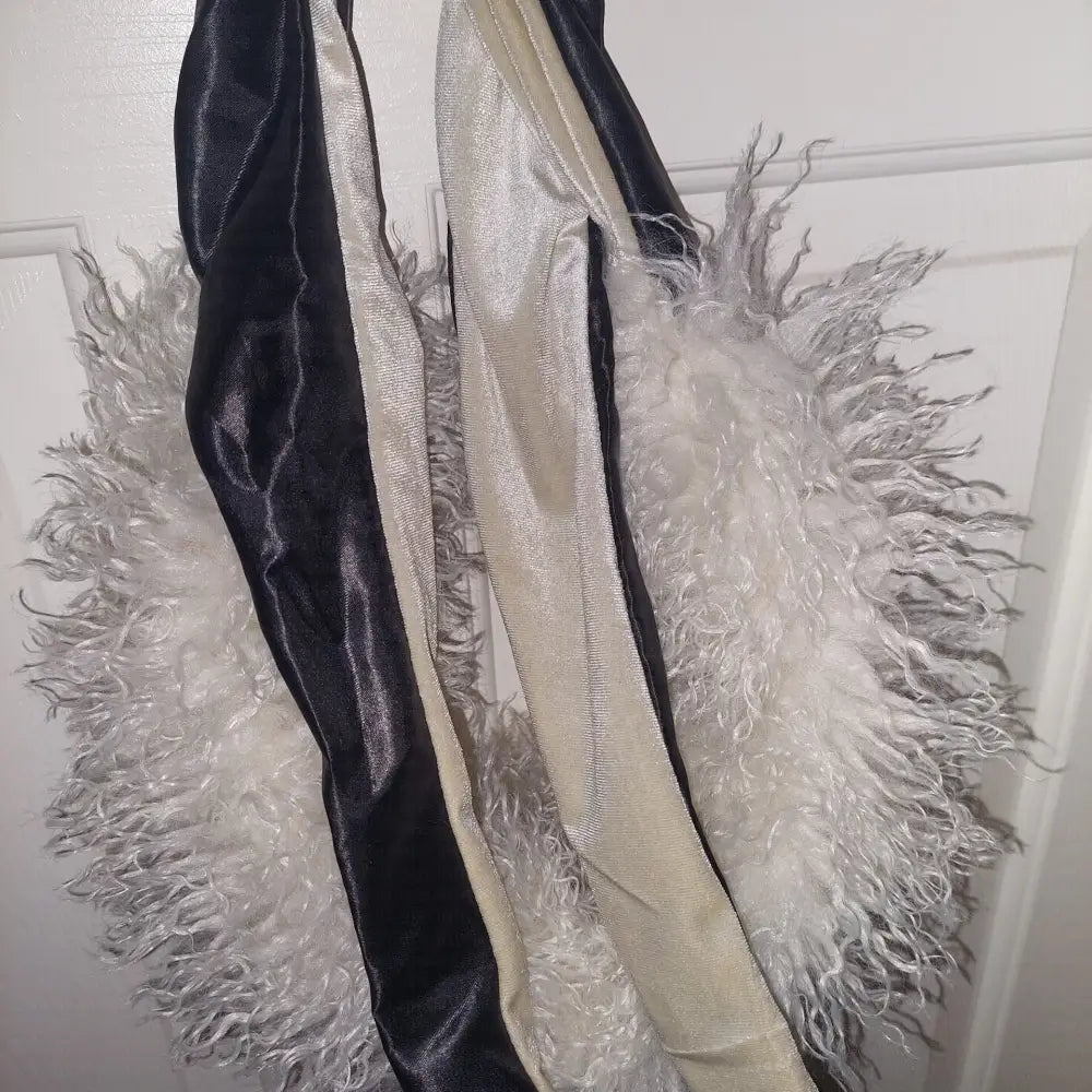 RM’s After Five Scarves in Off White Mongolian Faux Fur gg
