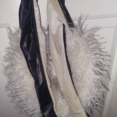 RM’s After Five Scarves in Off White Mongolian Faux Fur gg