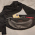 TennisSports Pouch in Black Mesh wbelt and Military Buckle 