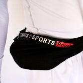 TennisSports Pouch in Black Mesh wbelt and Military Buckle 