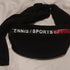 TennisSports Pouch in Black Mesh wbelt and Military Buckle 