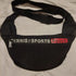 TennisSports Pouch in Black Mesh wbelt and Military Buckle