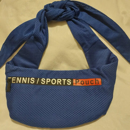 TennisSports Pouch in Blue Mesh 