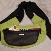 Tennis and Sports Pouch in Neon Mesh with Black Ties